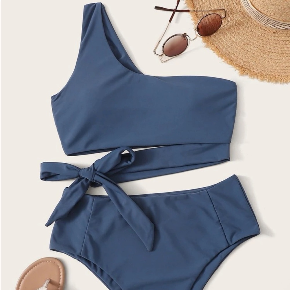 Small Blue SHEIN Bathing Suit Top